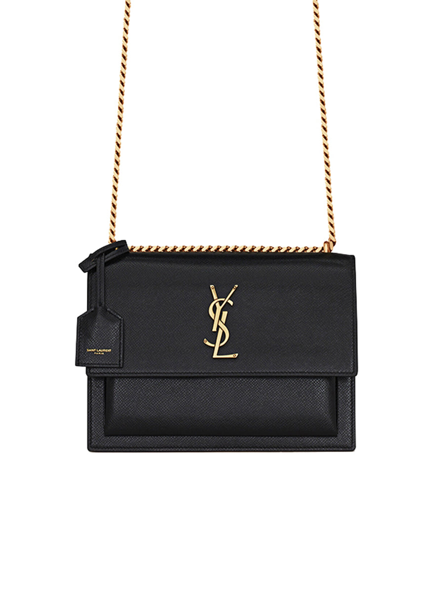 Y Sunset Medium Chain Bag In Coated Bark Leather