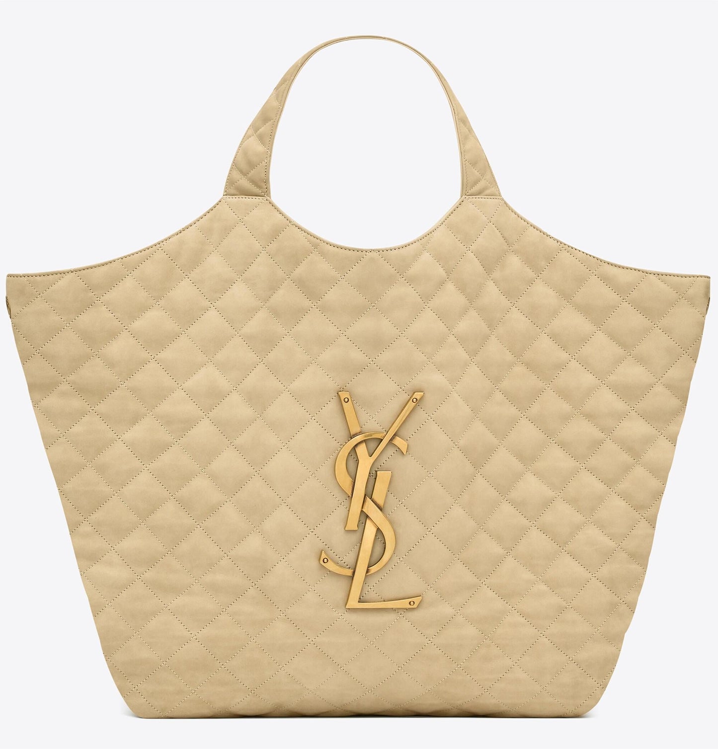 ICARE MAXI SHOPPING BAG IN QUILTED NUBUCK SUEDE