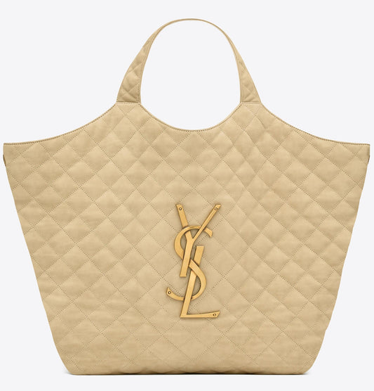 ICARE MAXI SHOPPING BAG IN QUILTED NUBUCK SUEDE