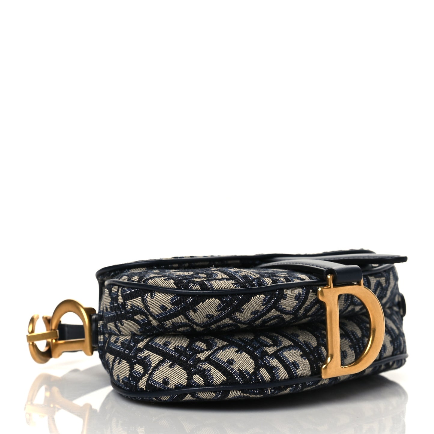 CHRISTIAN D Oblique Mini Saddle Bag Blue