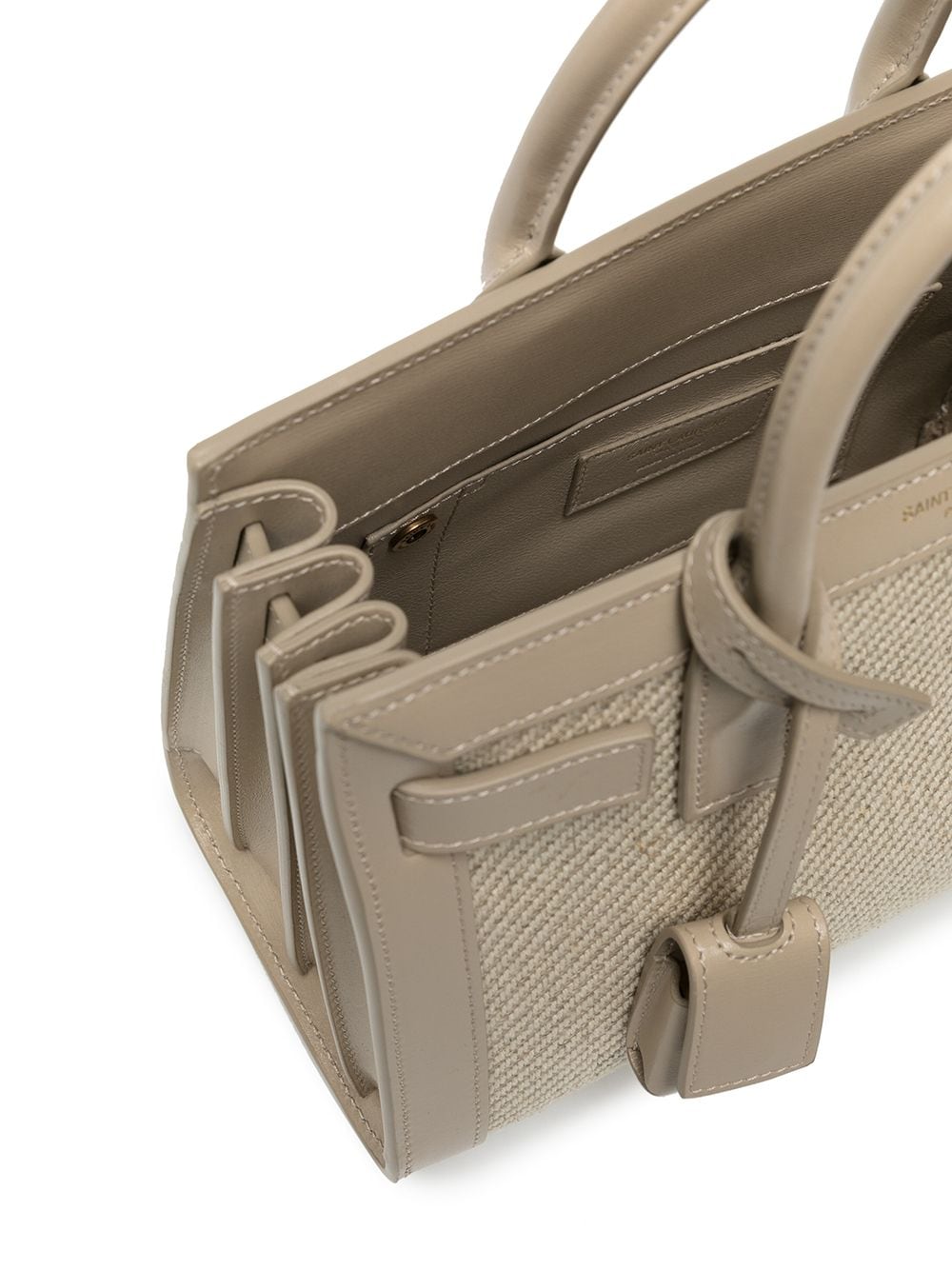 Y Sac De Jour Nano in Canvas in Beige and Sea Salt