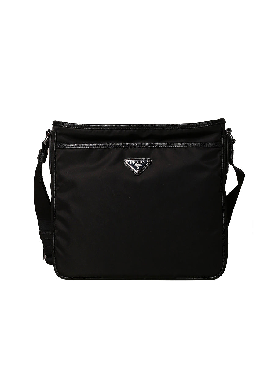 PP Messenger Nylon Bag in Black