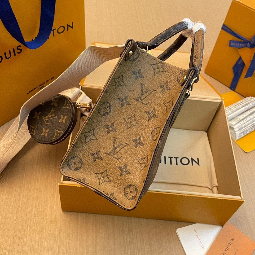 Louis Vuitton Monogram Reverse Handbag, 25*19*11.5 CM