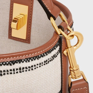 TEEN BUCKET 16 IN STRIPED TEXTILE WITH CE JACQUARD WHITE / BLACK