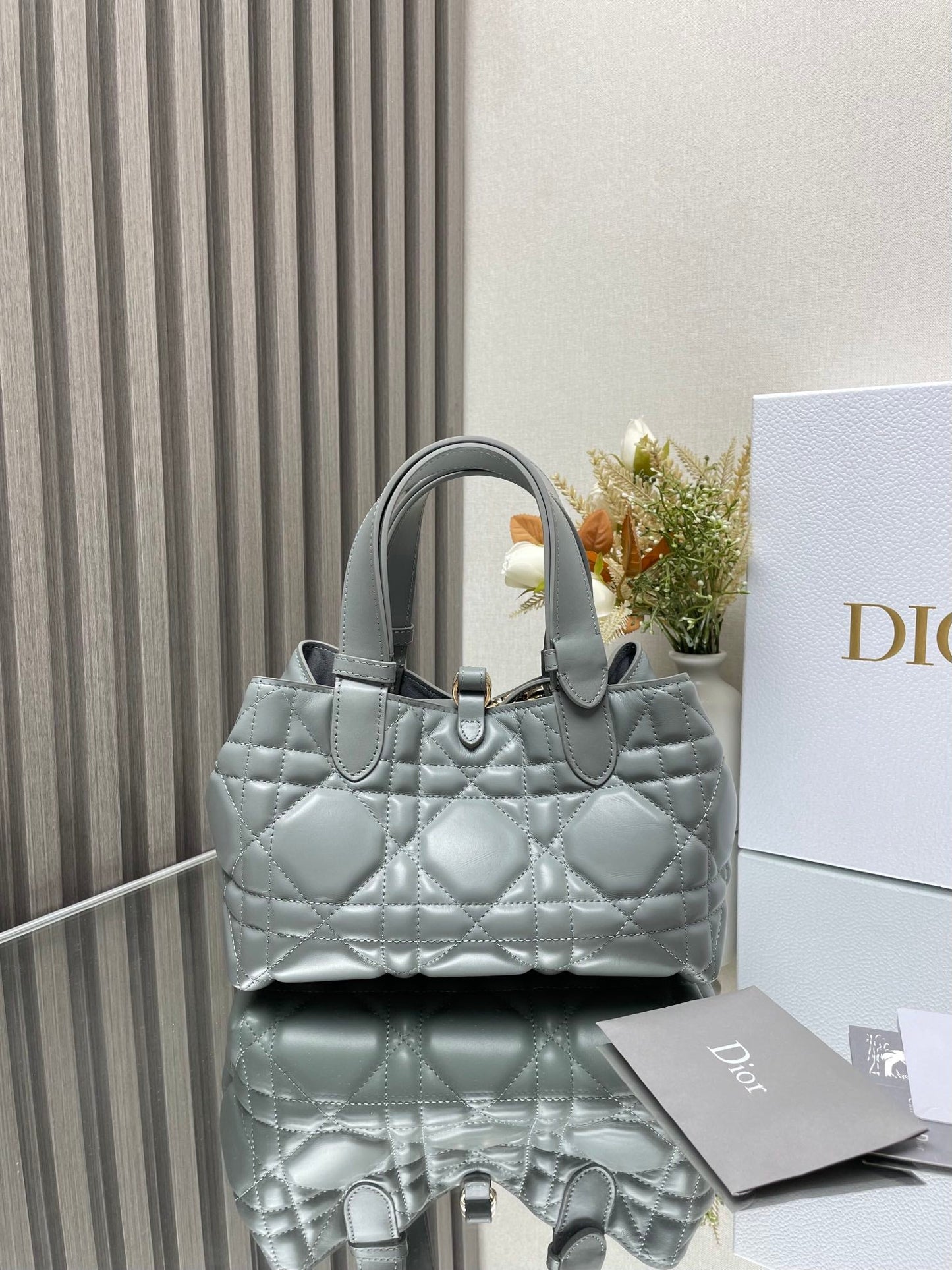 Dior Toujours Bag Small Grey 23x15x15cm