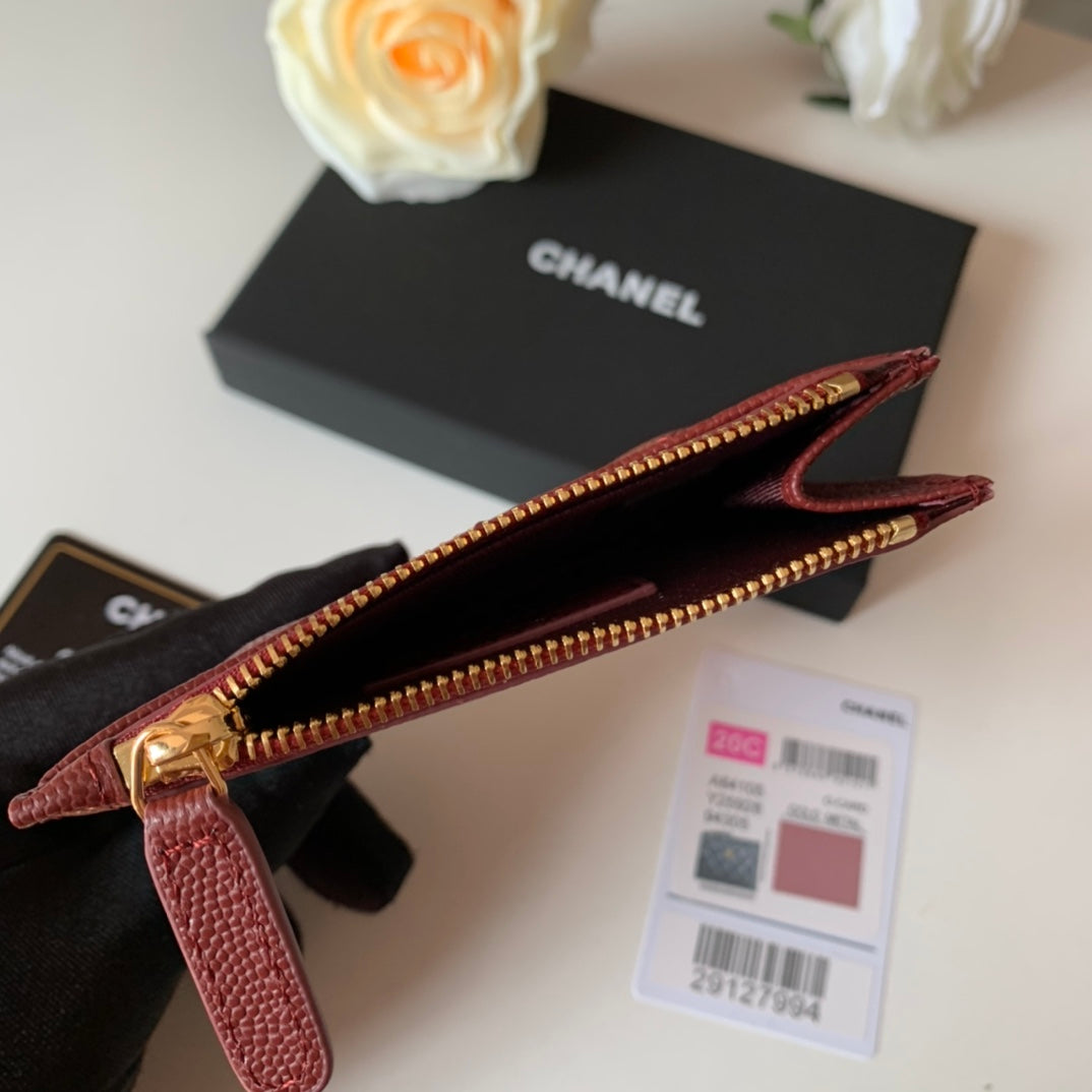 cc Flat Card Holder Red Bag For Women 11.5cm/4.5in