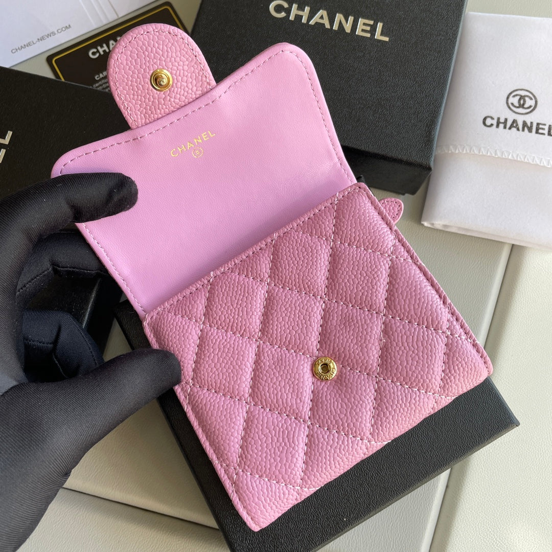 cc Small Classic Flap Wallet Pink Bag For Women 10.5cm/4.1in AP0231 Y33352 NK289