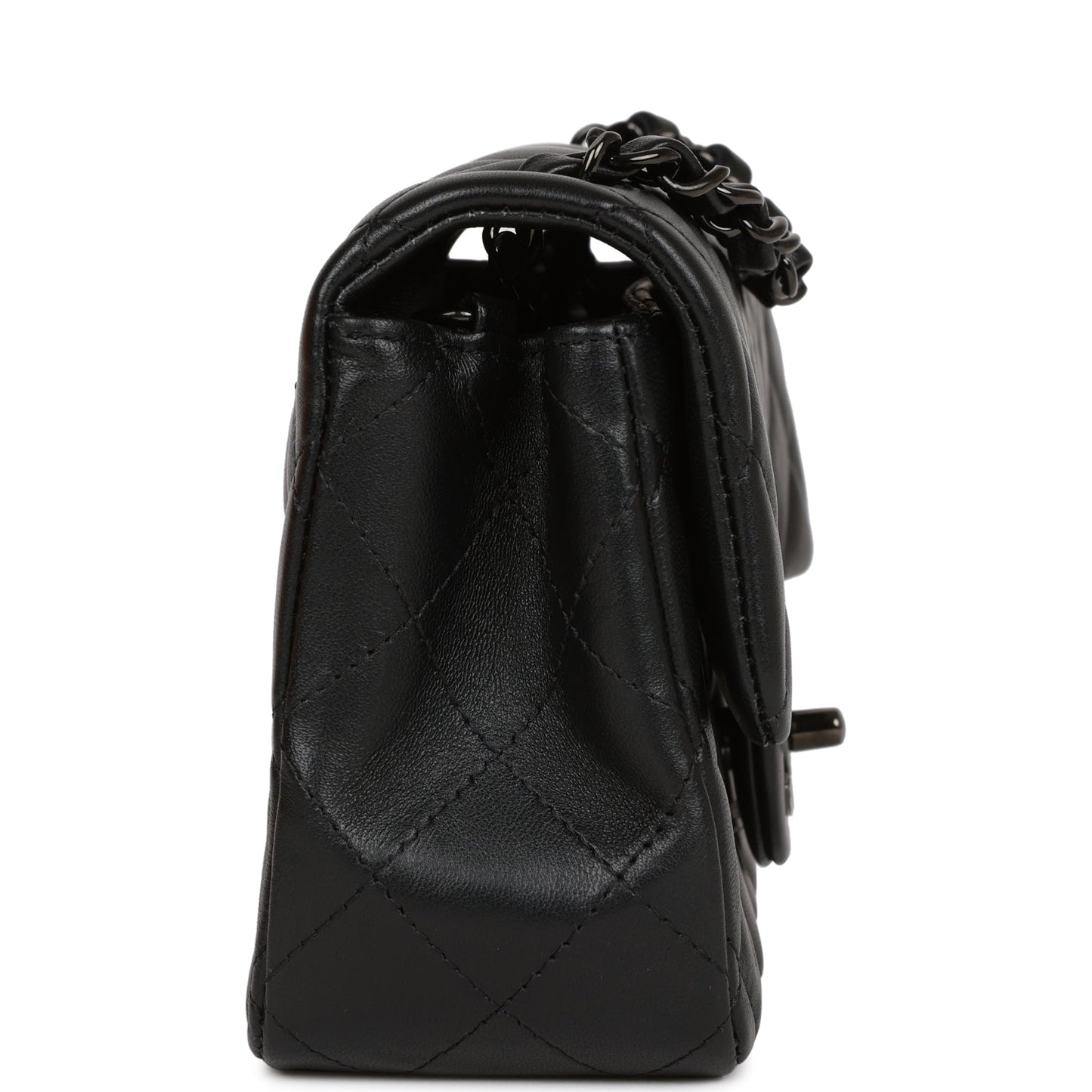 CC Mini Rectangular Flap Bag SO Black Lambskin Black Hardware for MR