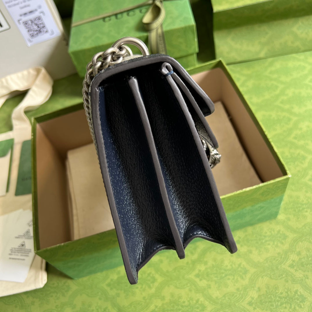 Gucci Dionysus GG Supreme Beige and Blue - 28x18x9cm