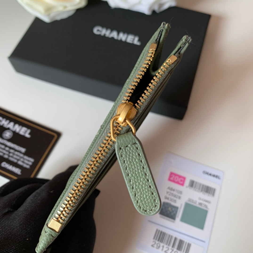 cc Flat Card Holder Olive Bag For Women 11.5cm/4.5in