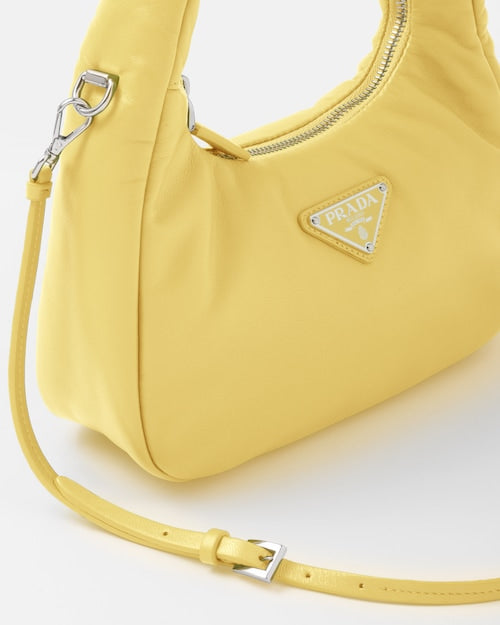 PP Soft padded nappa leather mini-bag - Citron Green