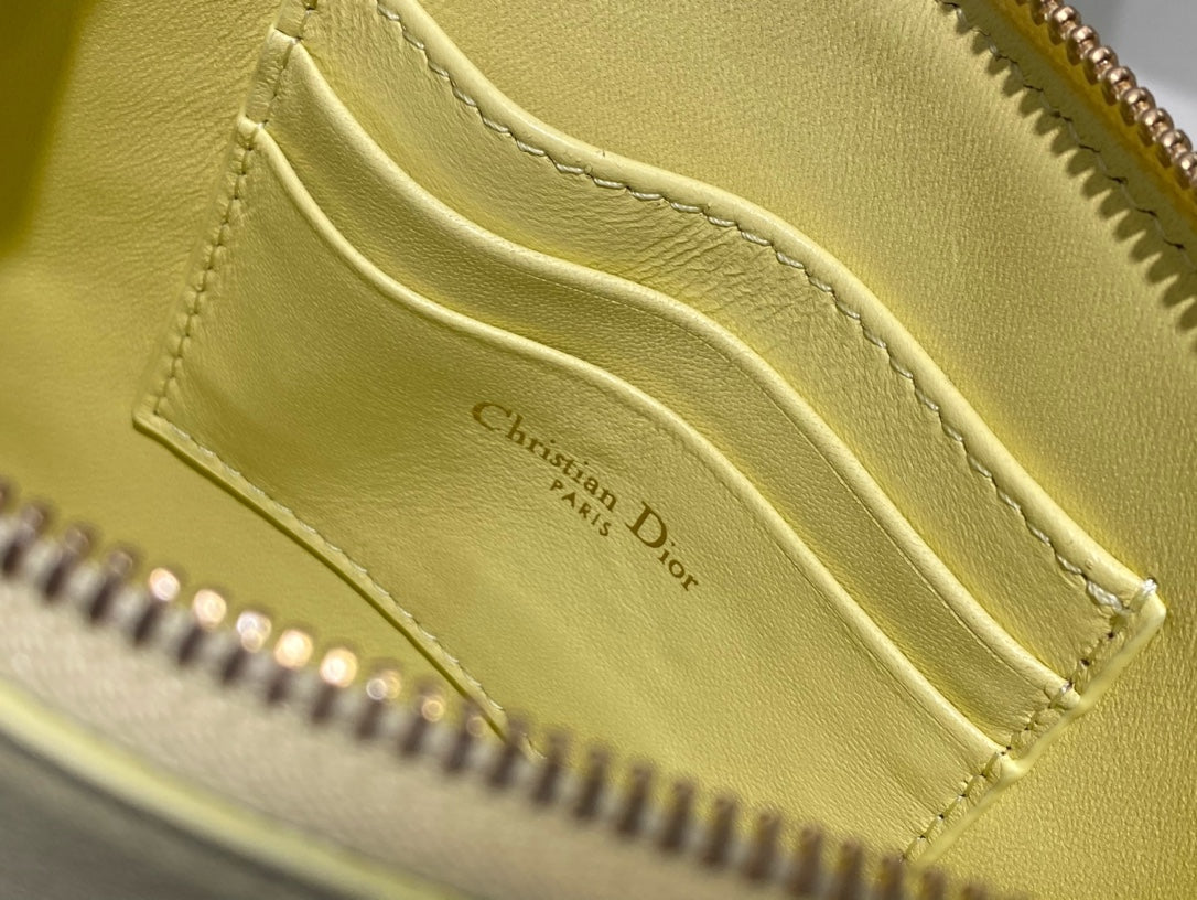 Christian Dior SADDLE SHOULDER POUCH BAG YELLOW 20x15x4cm