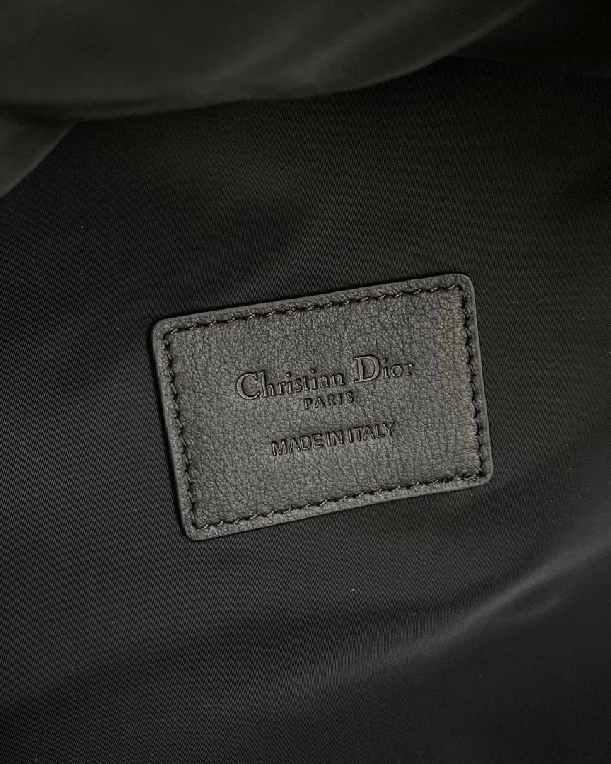 CHRISTIAN DIOR Blue Oblique Canvas Diortravel Backpack Bag 35x41x15cm