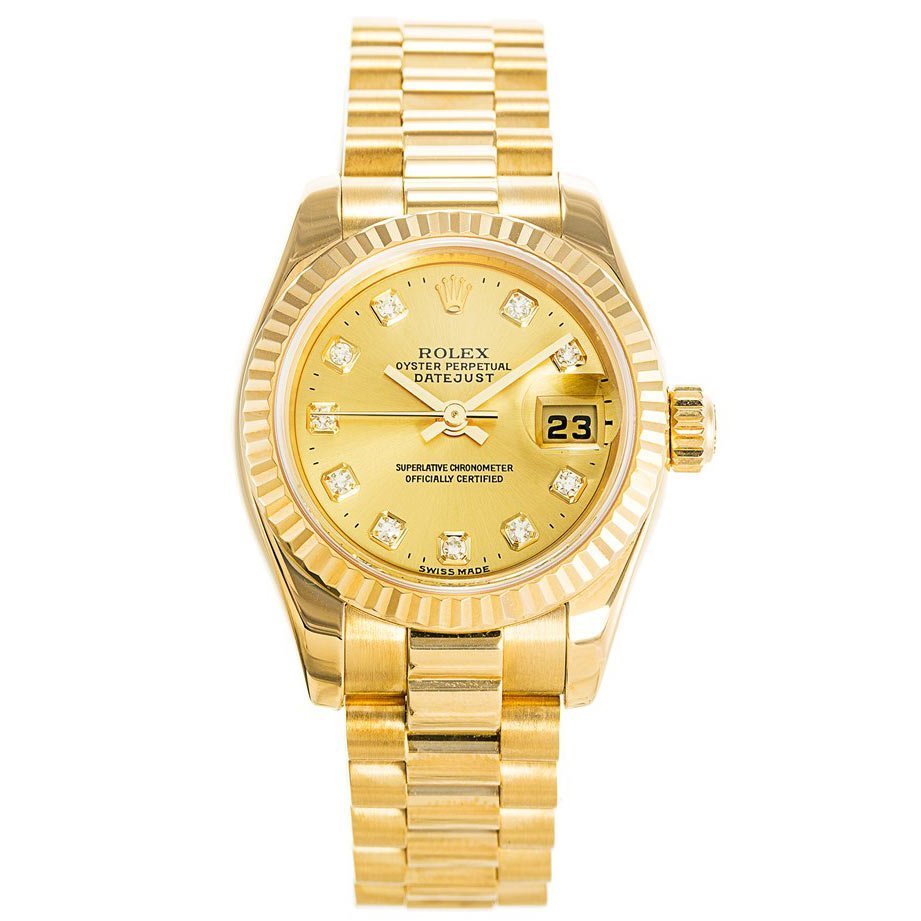 Rw Datejust Gold Ladies 179178