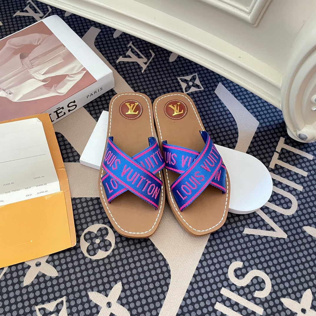 New Cross Strap Slippers Sandals