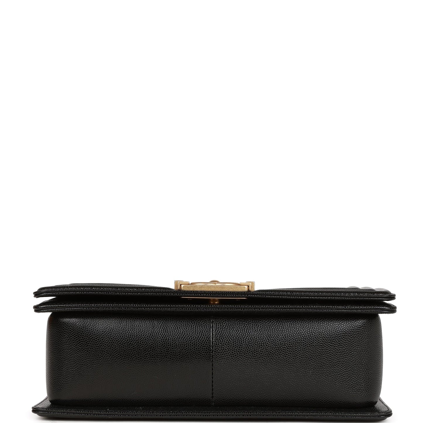 CC Medium Boy Bag Black Caviar Antique Gold Hardware