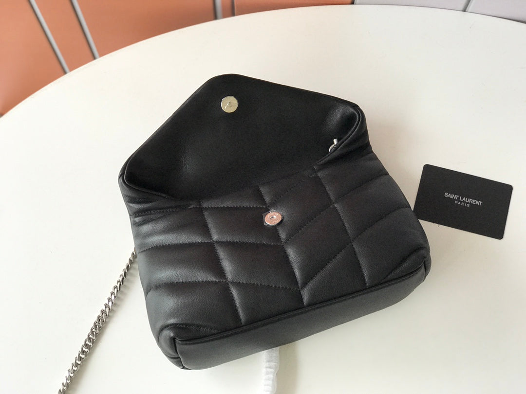 YSL Loulou Puffer Shoulder Bag, 23x15.5x5.8cm