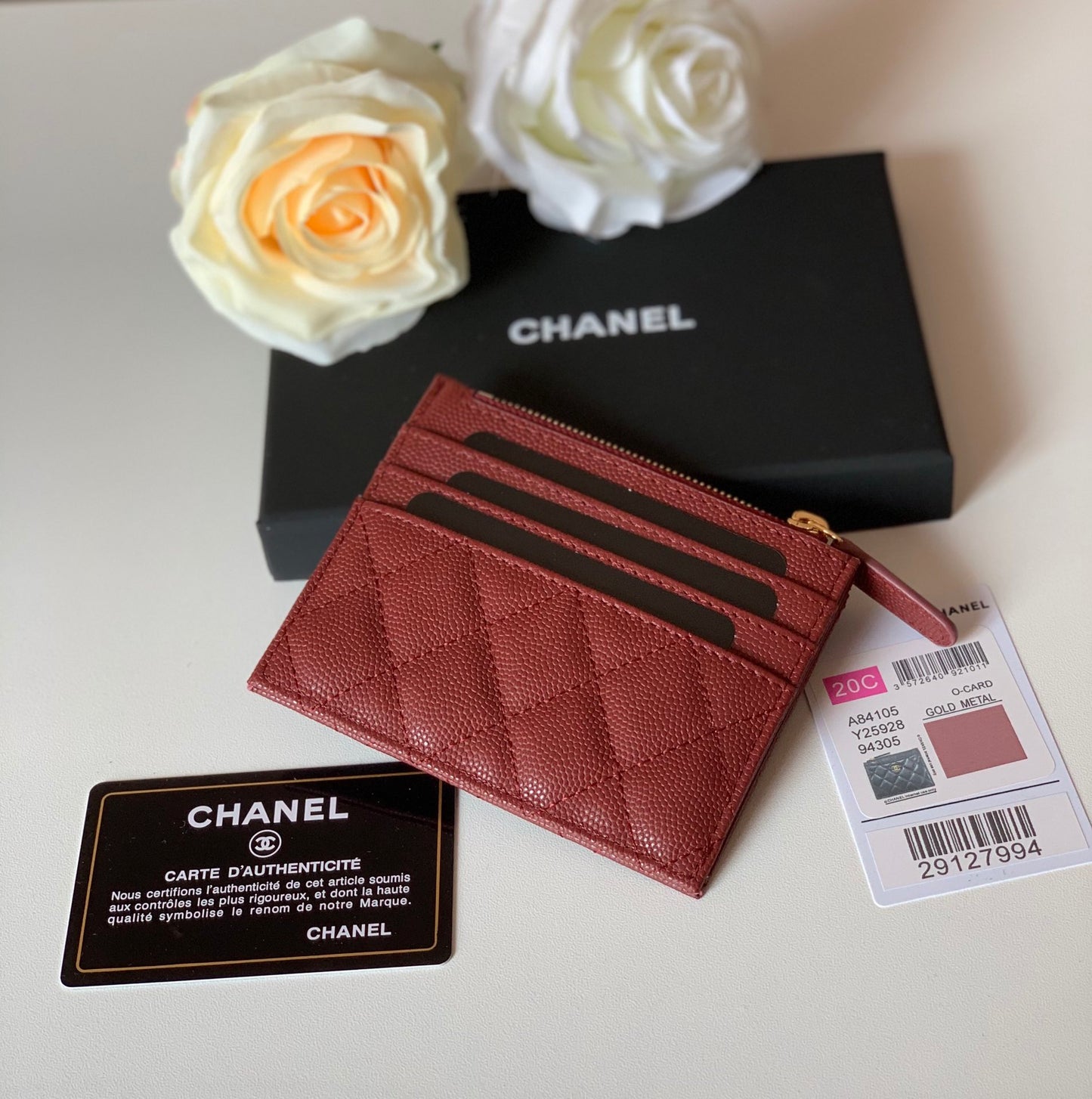 cc Flat Card Holder Red Bag For Women 11.5cm/4.5in