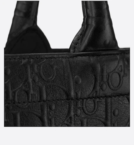 LARGE D BOOK TOTE Black D Oblique Embossed Calfskin (42 x 35 x 18.5 cm)