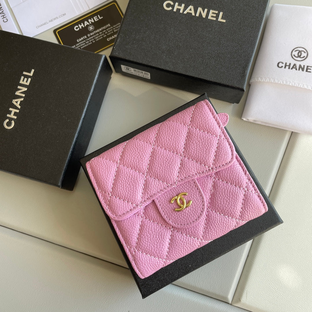 cc Small Classic Flap Wallet Pink Bag For Women 10.5cm/4.1in AP0231 Y33352 NK289