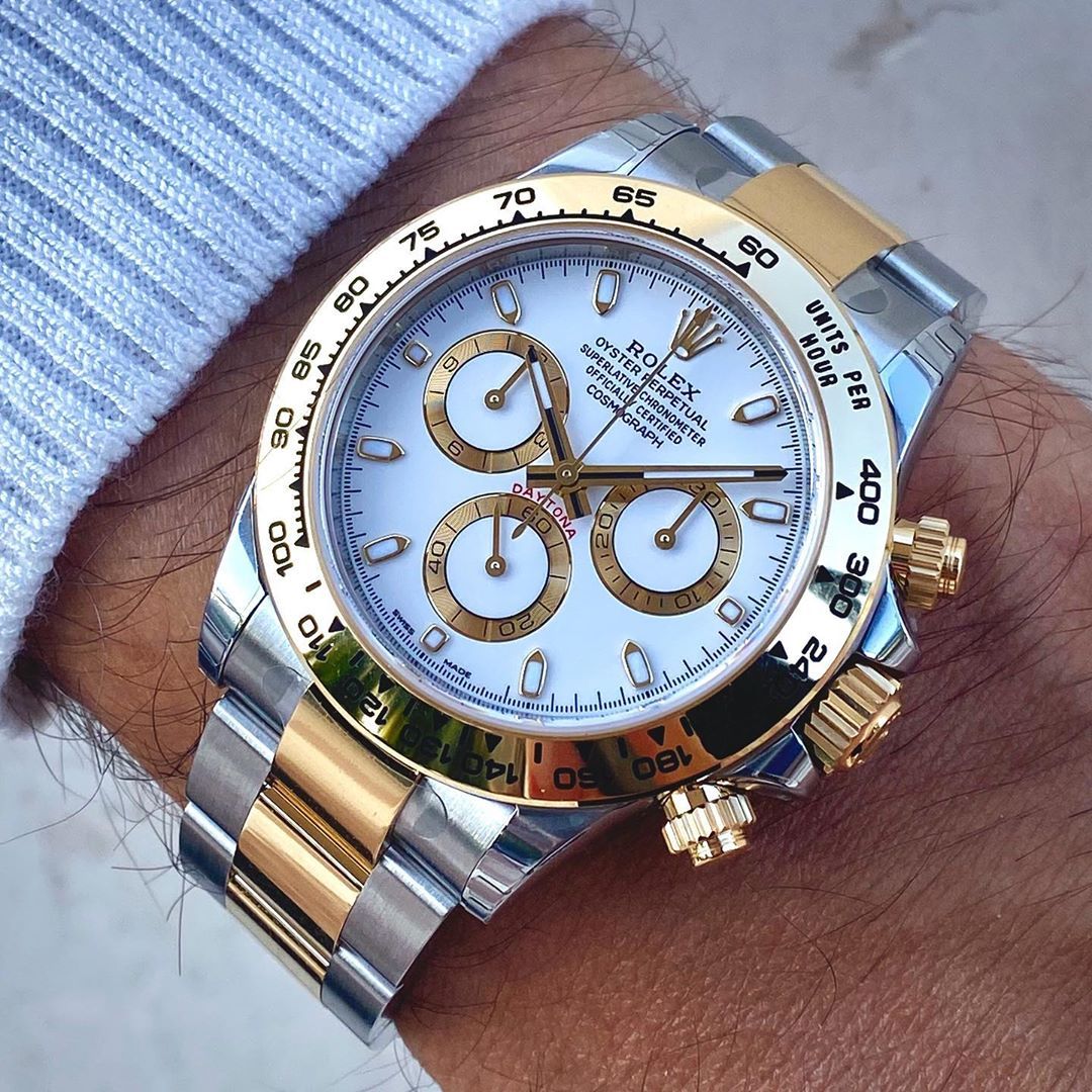 RLX Daytona Steel & Gold White Dial 116503