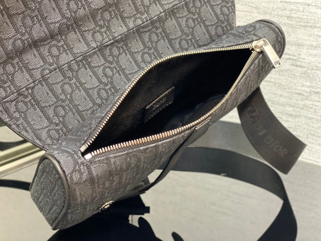 Dior Saddle Crossbody Bag Black 26x19x4.5cm