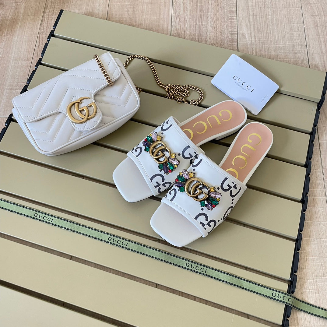 Vintage Embossed Canvas Slippers