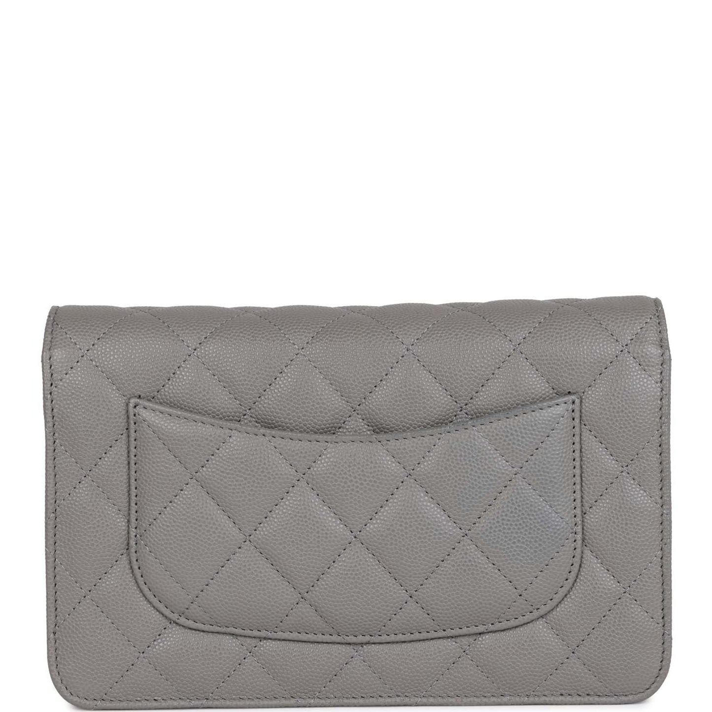 CC Wallet on Chain WOC Grey Caviar Light Gold Hardware