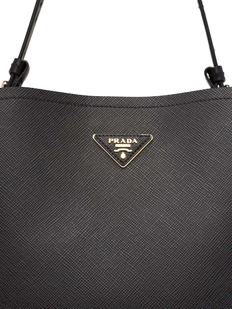 PP Saffiano Leather PP Matin��e Bag in Black