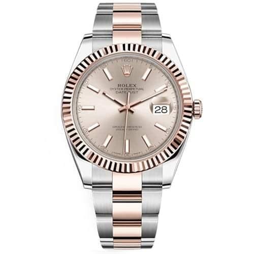 Rlx Oyster Perpetual Datejust 41 Watch, Sundust dial, Two-tone Oyster bracelet, Fluted bezel