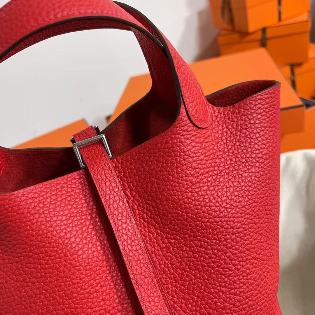 Hermes Picotin 18 Bag 18cm Red