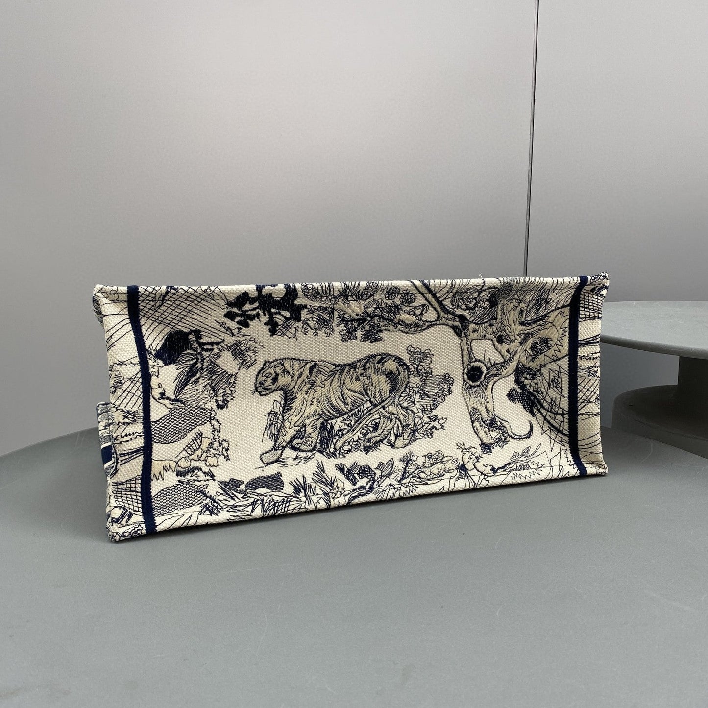 Dior Book Tote Large Blue Toile de Jouy Embroider - 42 x 35 x 18.5 cm