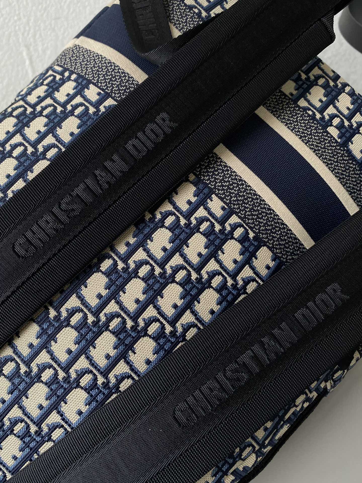 CHRISTIAN DIOR Blue Oblique Canvas Diortravel Backpack Bag 35x41x15cm