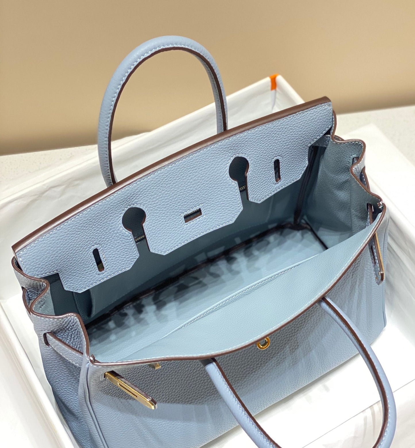 Hermès Birkin Dream Hangbag Sky Blue 25*30*35 CM