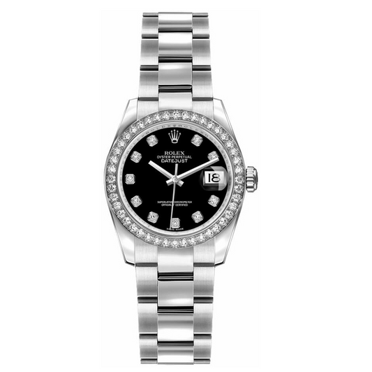 Rlx Lady-Datejust 26 Black Dial Women's Watch 179384-0002