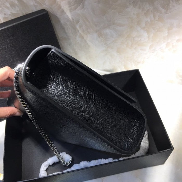 Y Black Kate Medium Leather Shoulder Bag