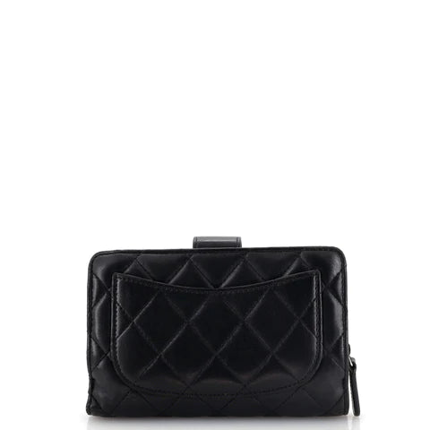 CC French Wallet Quilted Lambskin