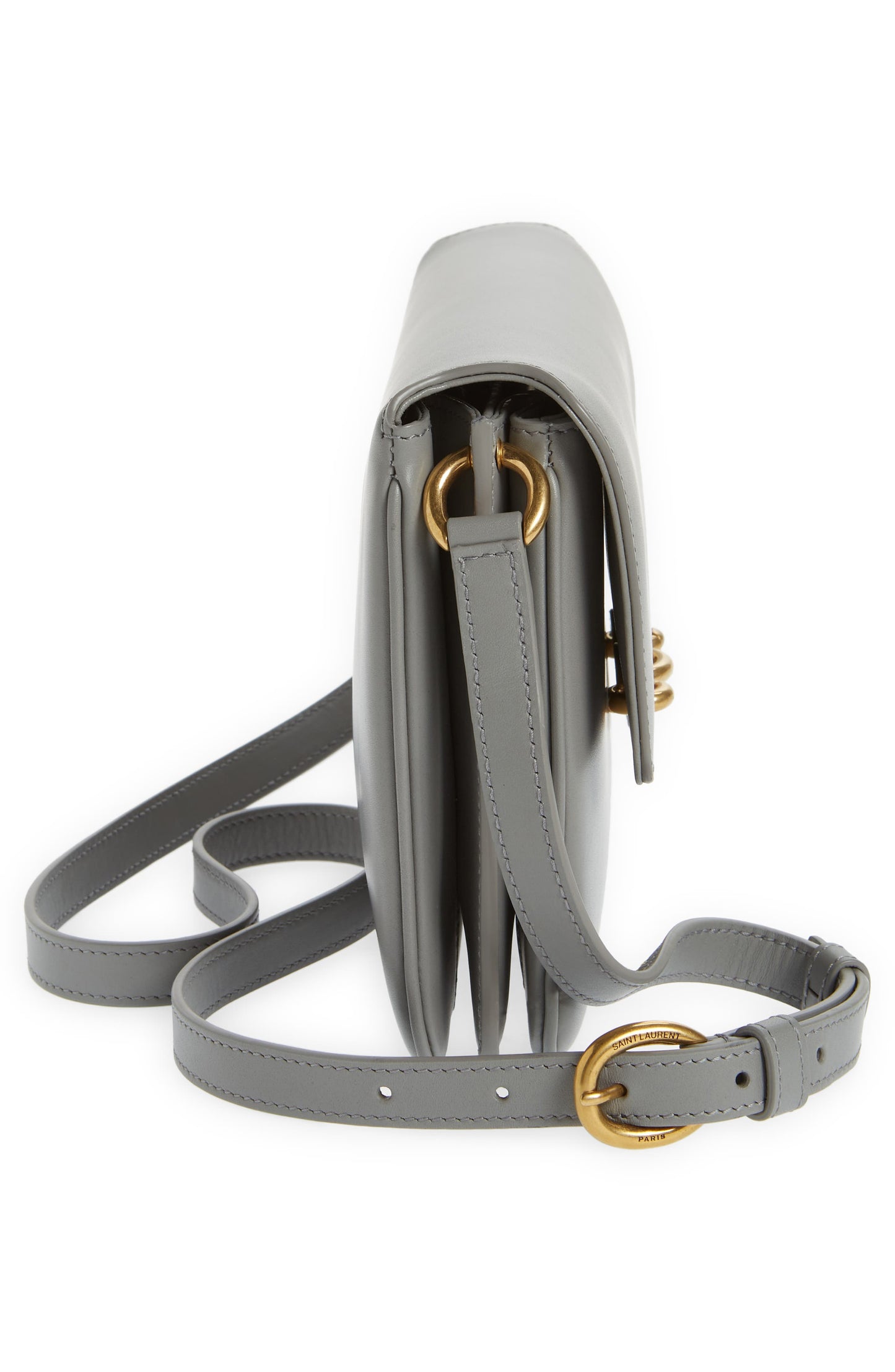 Y Le Maillon Satchel in Smooth Leather in Grey