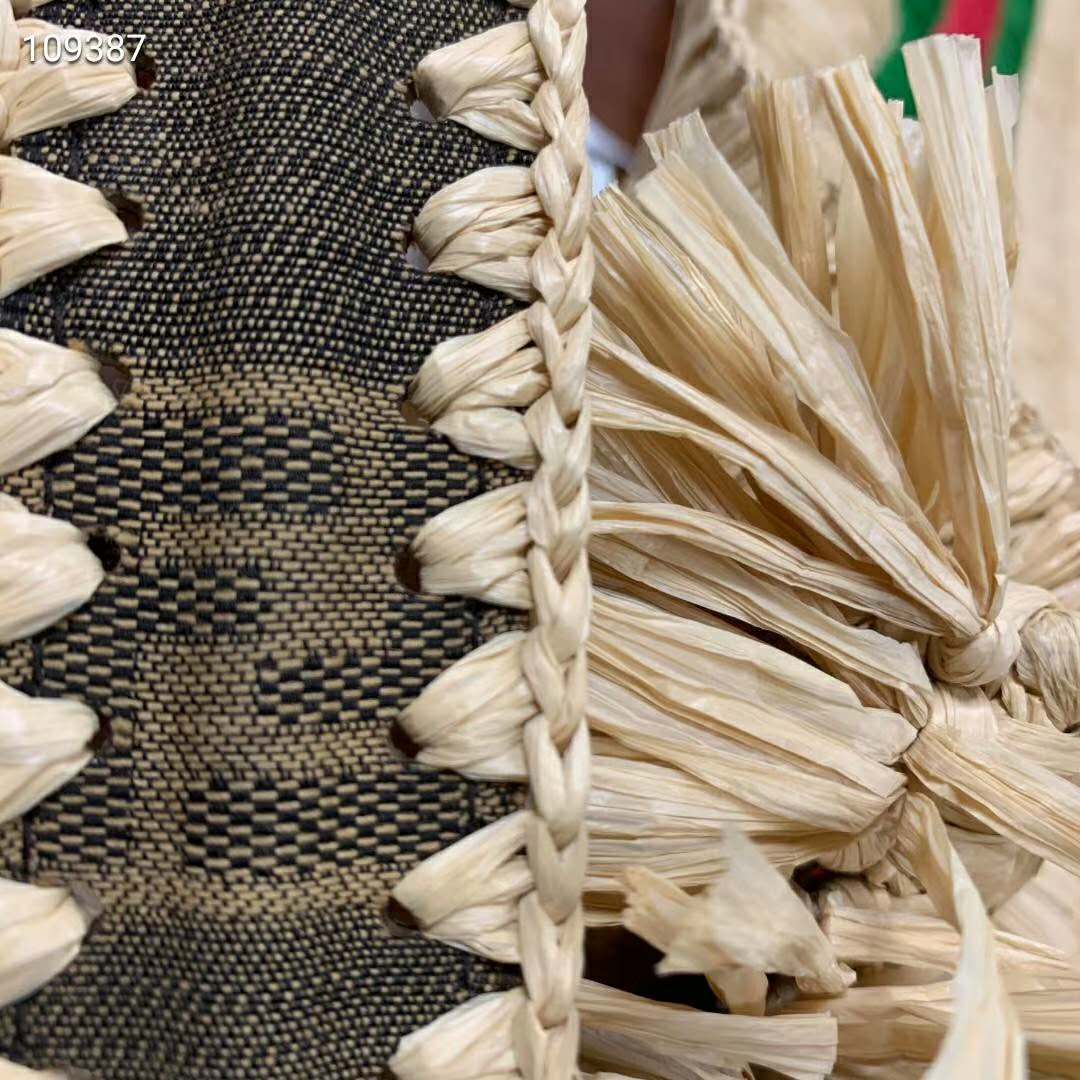 Fd Women Baguette Bag Medium Size Brown Fabric Bag FF