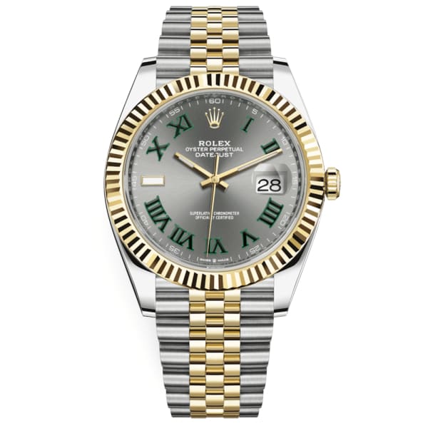 Rlx Oyster Perpetual Datejust 41 Watch Silver dial, Two-tone, Fluted bezel 126333-0020