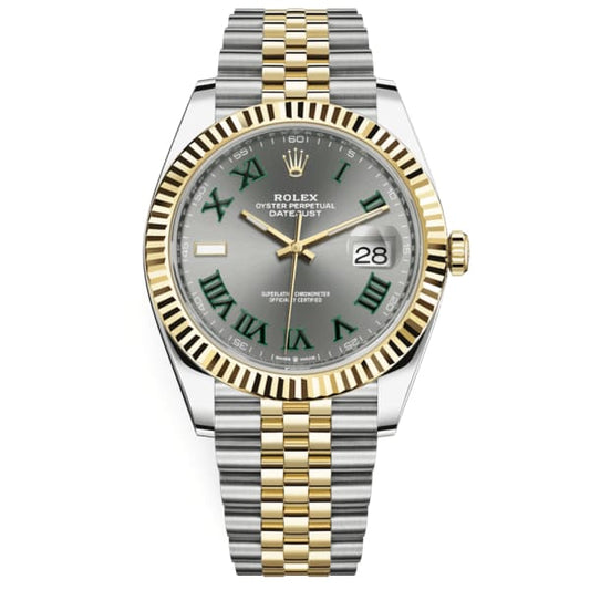Rlx Oyster Perpetual Datejust 41 Watch Silver dial, Two-tone, Fluted bezel 126333-0020
