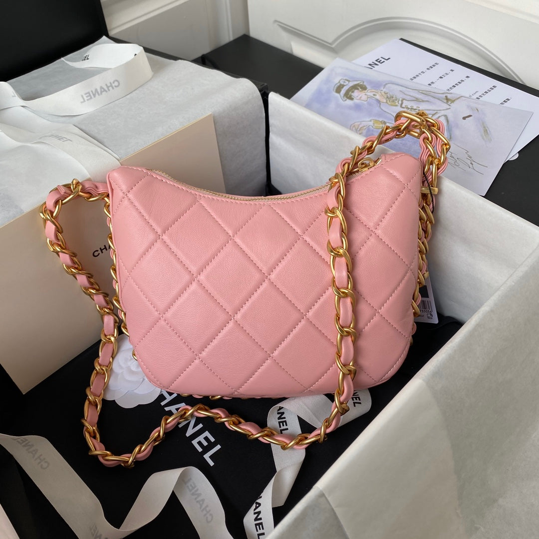 Chanel 23kHobo Bag 23x23x6cm pink