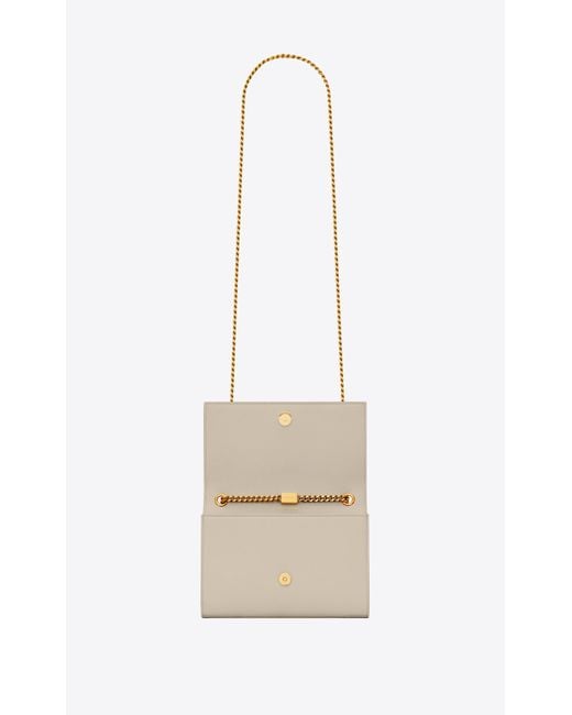 Y Kate Small Chain Bag in Grain de Poudre Embossed Leather