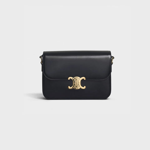 CLASSIQUE TRIOMPHE BAG IN SHINY CALFSKIN BLACK