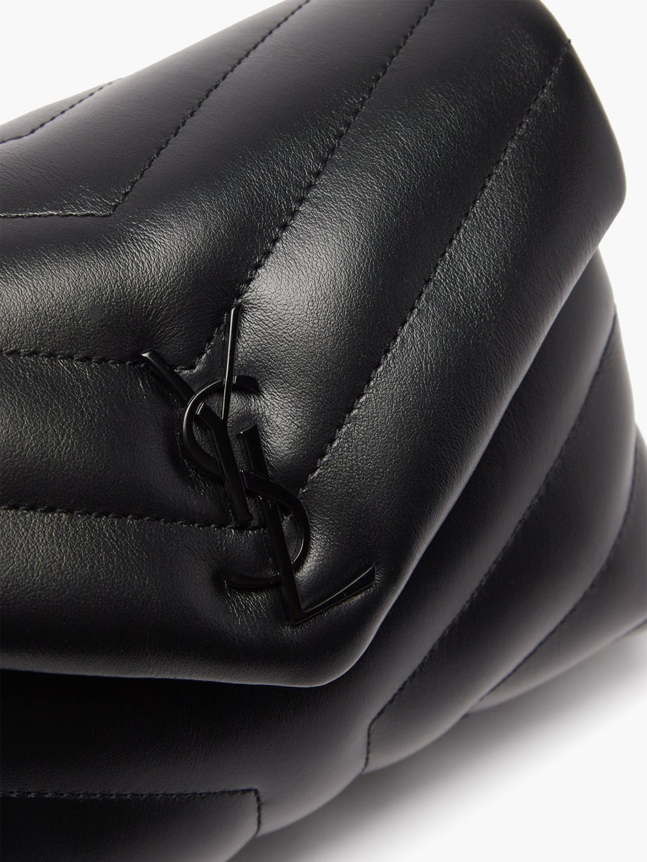Y small Toy Loulou Leather Crossbody Bag �C Black