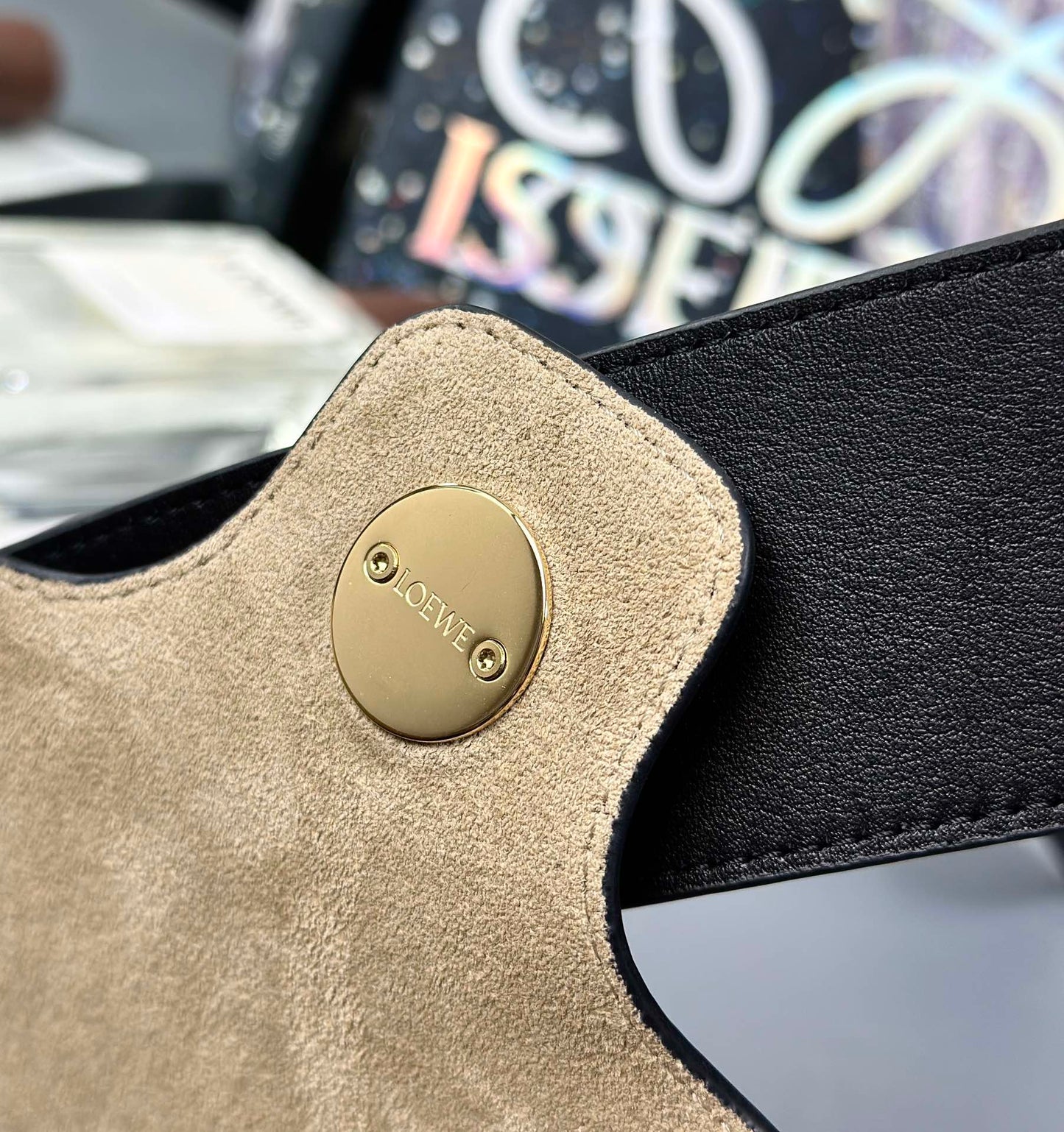 LOEWE 24SS Pebble Bucket Tote Bag, 24.5*23.5*28cm