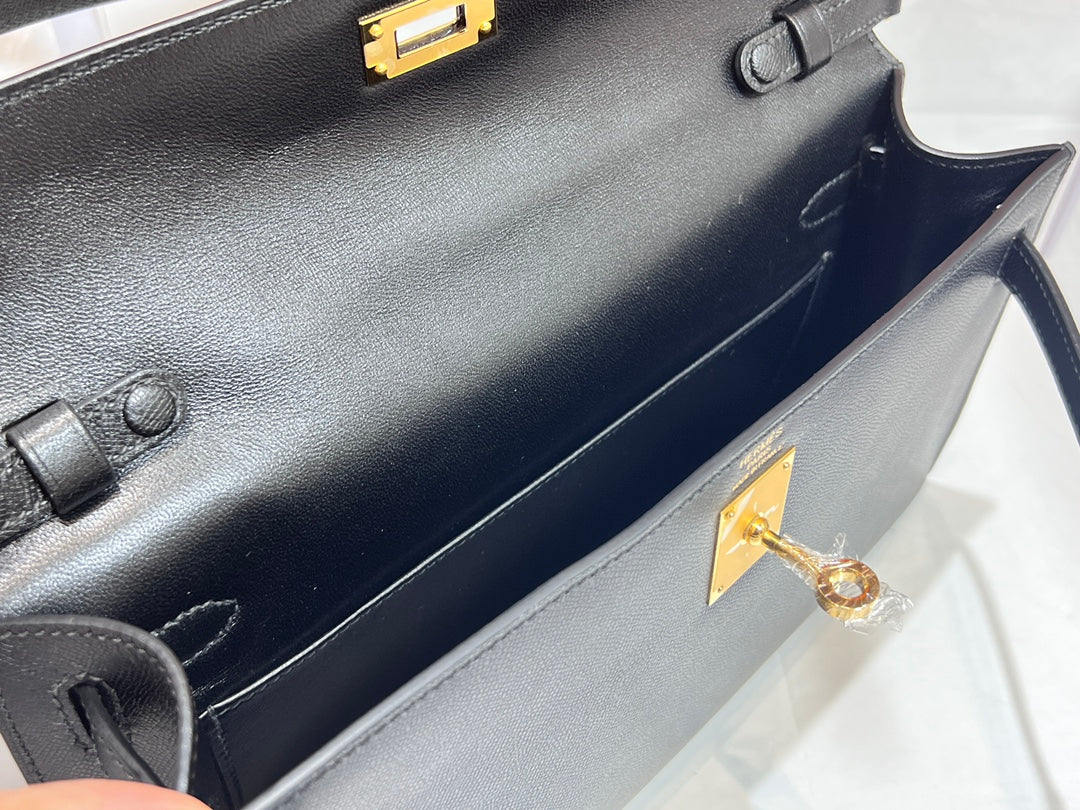 Hermes Kelly Elan Black 28cm