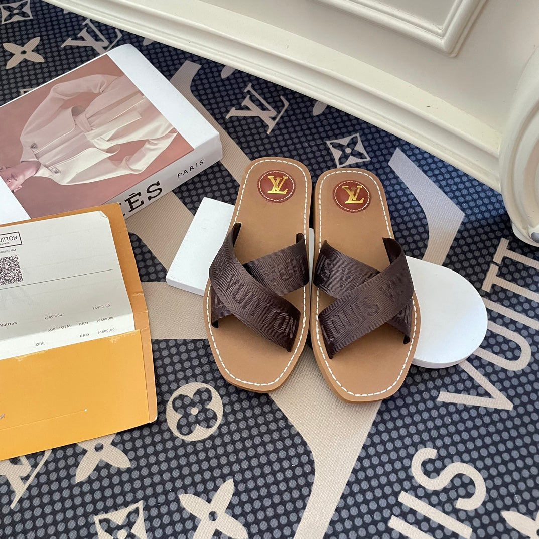 New Cross Strap Slippers Sandals
