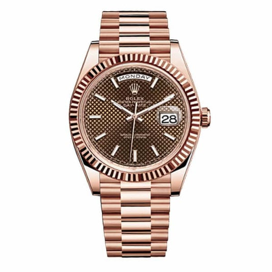 RLX Day-Date 40 Presidential Chocolate Dial 18kt Everose Gold Automatic Men's Watch 228235-0006