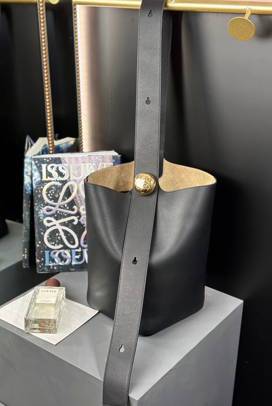 LOEWE 24SS Pebble Bucket Tote Bag, 24.5*23.5*28cm